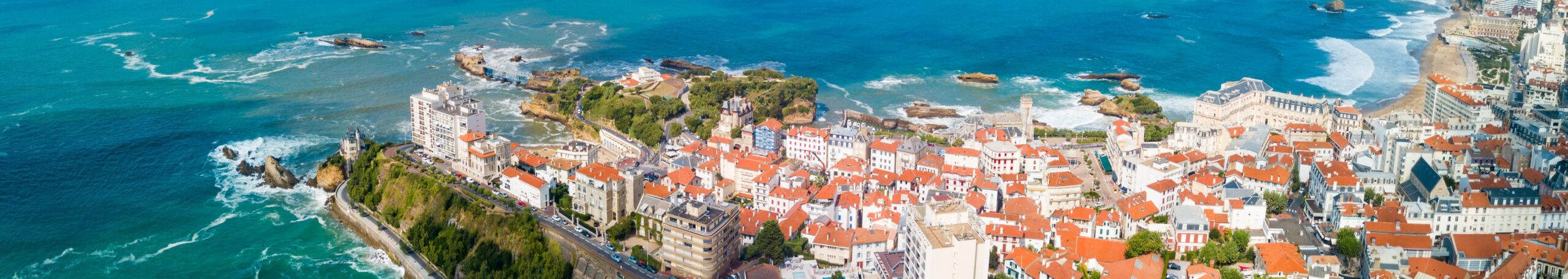 Biarritz,Aerial,Panoramic,View.,Biarritz,Is,A,City,On,The